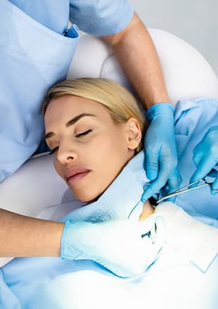 Minor procedures such as mole removal or skin biopsy