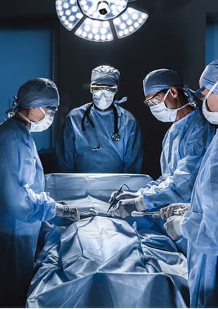 Surgical interventions in major and minor OTs